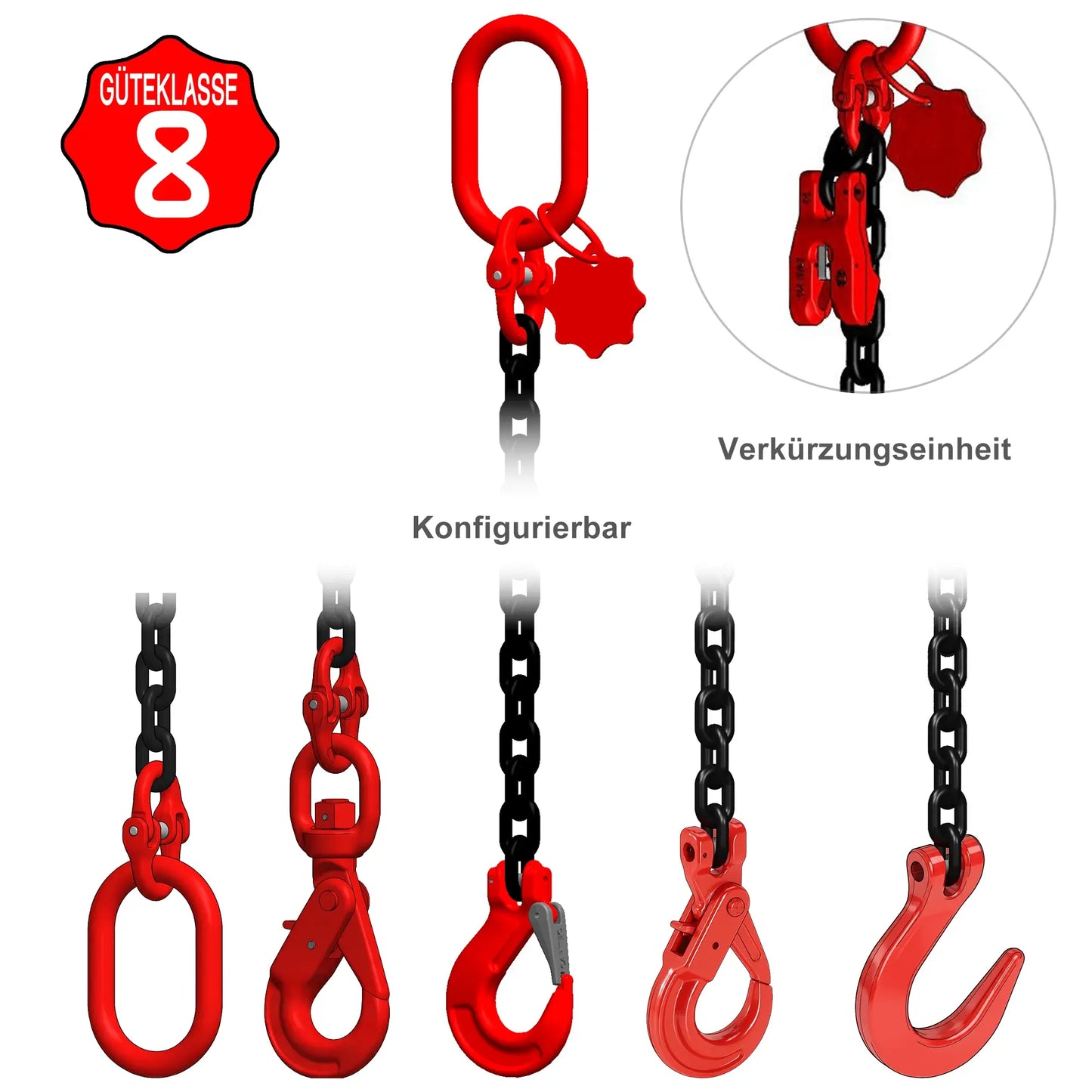 KETTENGEHÄNGE 1-Strang | GK 8 | 1120 kg | T1 | 1 m