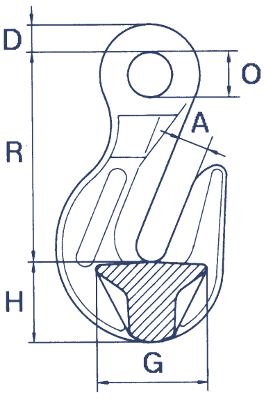 Zeichnung: Verkürzungshaken mit Öse