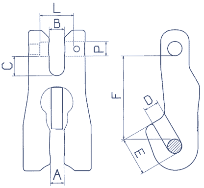 Zeichnung: Verkürzungsklaue ohne Sicherung