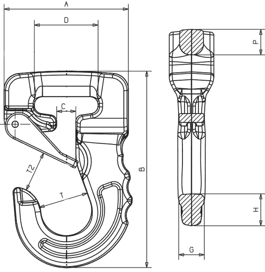 Zeichnung: Rundschlingenhaken
