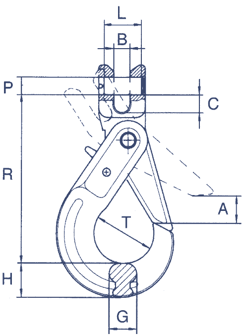Zeichnung: Automatikhaken mit Gabelkopf