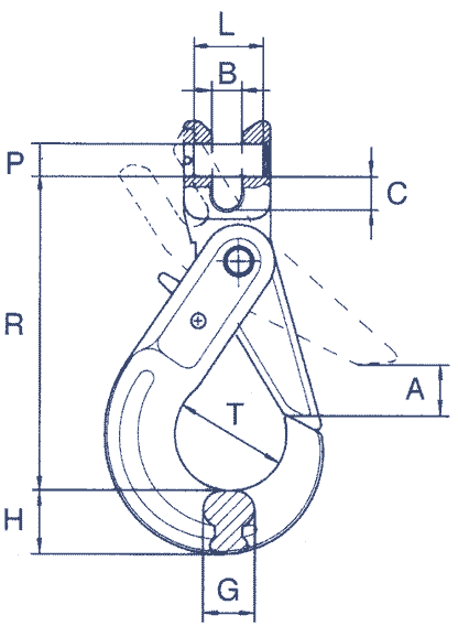 Zeichnung: Automatikhaken mit Gabelkopf