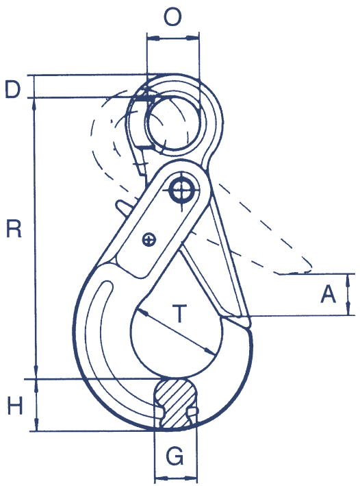 Zeichnung: Automatikhaken mit Öse