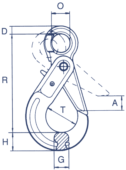 Zeichnung: Automatikhaken mit Öse