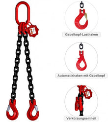 KETTENGEHÄNGE 2-Strang | GK 10 | 2700 kg (0-45°) | T1 | 1 m