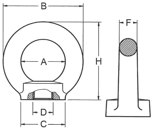 Zeichnung: Ringmutter fix nach DIN 582