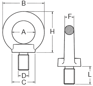 Zeichnung: Ringschraube fix nach DIN 580