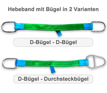 Hebeänder mit Bügel in 2 Varianten