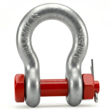 High-strength shackle, curved shape, with nut and cotter pin